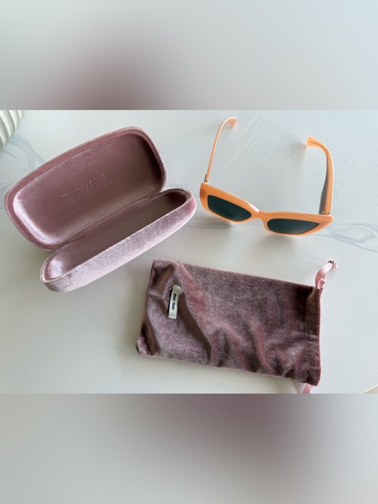 Miu Miu Sunglasses NWOT SMU 04W Blush and Black Sunglasses main image 4